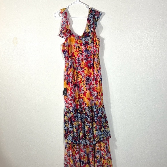 NWT Lulu's Multicolor Asymmetrical Floral Dress XL - Picture 2 of 8
